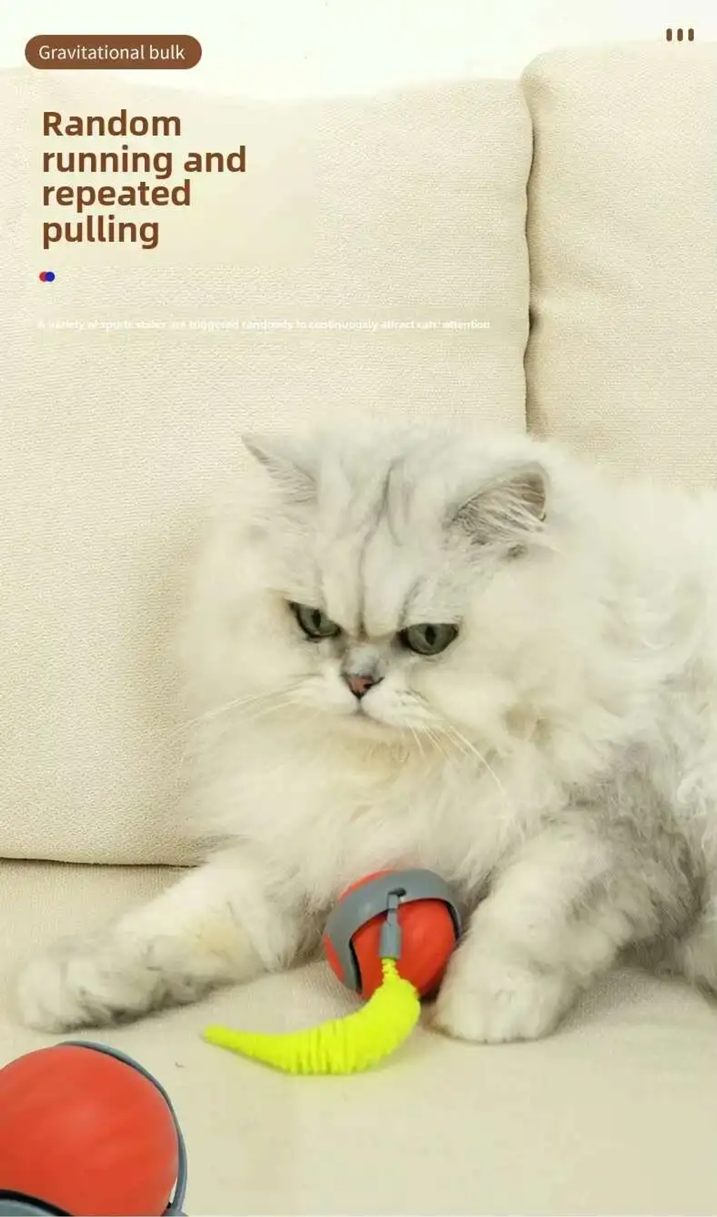 🔥Big Sale🔥 Speedy Tail 2.0 Interactive Cat Toys Ball with Tail Auto Smart Rolling Ball Toys for Pet Training Imitate Mouse