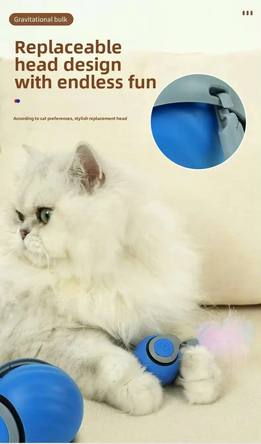 🔥Big Sale🔥 Speedy Tail 2.0 Interactive Cat Toys Ball with Tail Auto Smart Rolling Ball Toys for Pet Training Imitate Mouse